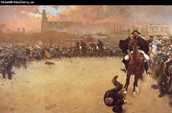 Ramon Casas i Carbo The Charge or Barcelona 1902